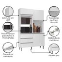 Ver imagem 4 de Kit Cozinha Compacta 4 Portas 120 cm Livia Branco Reajl