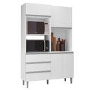 Ver imagem 1 de Kit Cozinha Compacta 4 Portas 120 cm Livia Branco Reajl