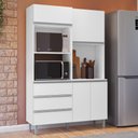 Ver imagem 2 de Kit Cozinha Compacta 4 Portas 120 cm Livia Branco Reajl