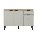 Ver imagem 1 de Balcão de Cozinha 03 Portas 02 Gavetas 120cm Firenze Amêndola Nude Prime Tx Demóbile