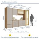 Ver imagem 3 de Cozinha 6 Peças 10 Portas Cristaleira Reflecta 100% MDF Mista