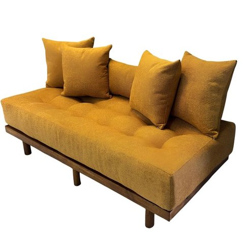 Futon Smooth +Base em Maderia + Acessorios
