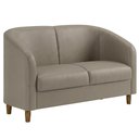 Ver imagem 1 de Poltrona Namoradeira 2 Lugares Aura 120 cm Pes Madeira Courino Tcs 726 Moll