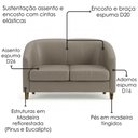 Ver imagem 5 de Poltrona Namoradeira 2 Lugares Aura 120 cm Pes Madeira Courino Tcs 726 Moll