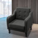 Ver imagem 1 de Poltrona Decorativa Bella Sala Recepção Escritorio - Lobo Shopp:cinza