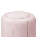 Ver imagem 3 de Puff Redondo Orgânico Resistente Flora 45x45 Bouclê - Sofa Store:bouclê Rosa Bebê
