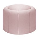 Ver imagem 1 de Puff Redondo Orgânico Resistente Flora 45x45 Bouclê - Sofa Store:bouclê Rosa Bebê