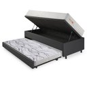 Ver imagem 5 de Bicama Box Baú Courino Linho 88x188 com Colchão Ecoline D33 Ecoflex