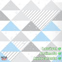 Ver imagem 4 de Papel de Parede Estampa Triângulo Azul Quarto Bebê Adesivo Antimofo