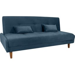 Sofá Cama Blanca 3 Lugares Sala Premium Veludo Azul Matrix - 1