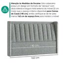 Ver imagem 6 de Cabeceira Casal 140 cm Lumina LED com Frame Linho Sl 66 Peer