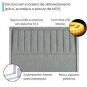 Ver imagem 5 de Cabeceira Casal 140 cm Lumina LED com Frame Linho Sl 66 Peer