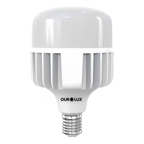 Lâmpada Super Led Alta Potência T Bivolt 100w 6500k - E27 - Ourolux Lampada Superled Alta Pot T 100w