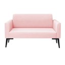 Ver imagem 2 de Sofá Namoradeira Pés Villach Marisa Suede D03 - D'Rossi Rosa Bebê