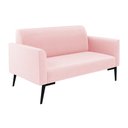 Ver imagem 1 de Sofá Namoradeira Pés Villach Marisa Suede D03 - D'Rossi Rosa Bebê