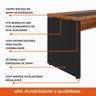 Escrivaninha Mesa Escritório Diretor em L Escrivaninha com Armário e Gavetas – Tampo Bicolor Yescasa - 6