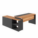 Ver imagem 5 de Escrivaninha Mesa Escritório Diretor em L 170x155cm com Armário e Gavetas Yescasa Preto