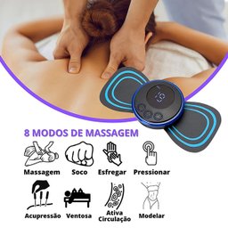 Mini Massageador Portátil Impulsos Elétricos Tecnologia Ems - 4