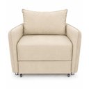 Ver imagem 4 de Poltrona Extensivel Confortável 125cm Daiana Suede Bege Império Decor