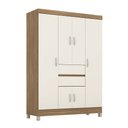 Ver imagem 2 de Guarda Roupa Roupeiro Solteiro 62020 06 Portas 02 Gavetas Ecom II Amendola Touch Off White Demóbile