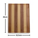 Ver imagem 4 de Tábua de Churrasco 45x32,5x2,1cm de Madeira com Rebaixo Excelente Alta Durabilidade