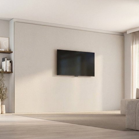 Painel Liso para TV até 86 Polegadas Planejado 360x230cm Aruá CabeCasa MadeiraOriginals Off White