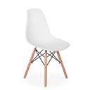 Ver imagem 6 de Conjunto Mesa Jantar Quadrada Eiffel 90cm Preto Mdf + 4 Cadeiras Charles Eames Brancas
