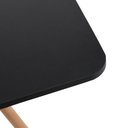 Ver imagem 3 de Conjunto Mesa Jantar Quadrada Eiffel 90cm Preto Mdf + 4 Cadeiras Charles Eames Brancas