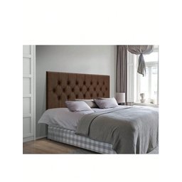 Cabeceira Dubai P/ Cama Box Casal Capitonê 1,40 Cm - Marrom - 2