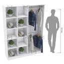 Ver imagem 6 de ARMÁRIO COLMÉIA 2 CABIDEIROS M460.B MDF (CLOSET, LOJA) MUNDI MOVEIS