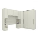 Ver imagem 2 de Guarda-roupa Casal Modulado Seletto 9 Portas 9 Gavetas 11 Prateleiras Areia - Henn