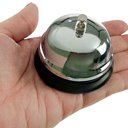 Ver imagem 5 de Kit 2 Sino de Mesa Campainha de Mão Recepção Balcão Hotel em Metal P/ Atendimento Idosos Comércios