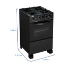 Ver imagem 3 de Fogão Esmaltec 4 Bocas Caribe Glass Mesa Vidro - Preto - Bivolt