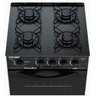 Fogão Esmaltec 4 Bocas Caribe Glass Mesa Vidro - Preto - Bivolt - 4