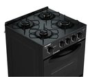 Ver imagem 2 de Fogão Esmaltec 4 Bocas Caribe Glass Mesa Vidro - Preto - Bivolt
