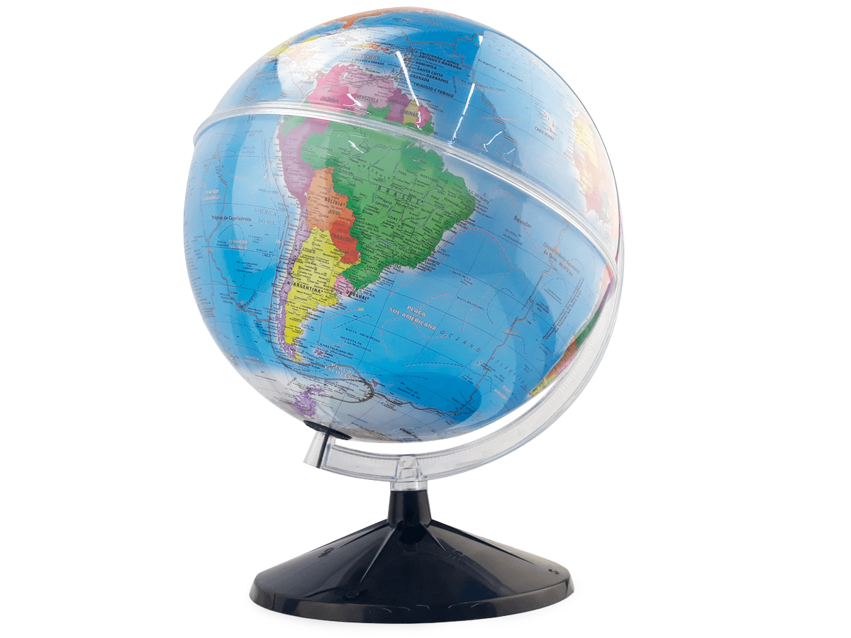 Kit Globo Terrestre Cm Com Led Mapas Do Brasil E Mundi X Cm Atualizado Divis O De Pa Ses