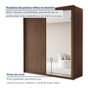 Ver imagem 7 de Guarda Roupa Casal 2 Portas de Correr 100% MDF Chicago Marrom/Cacau