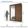 Guarda Roupa Casal 2 Portas de Correr 100% Mdf Chicago - 4