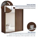 Ver mais imagens de Guarda Roupa Casal 2 Portas de Correr 100% MDF Chicago Marrom/Cacau