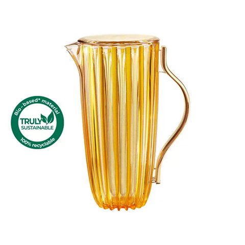 Jarra com Tampa em Bio Plástico Não Fóssil, 1,7 Lt 19,5 X 13 X H 27 Cm - Dolcevita - Amber - Guzzini