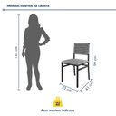 Ver imagem 3 de Kit 2 Cadeiras de Jantar Estofadas com Corda Náutica Madri Prata/Preto