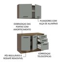 Ver imagem 6 de Kit com Balcão e Armário Aéreo Multiuso 120cm Agata Madesa