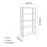 Estante Multiuso Desmontável 5 Prateleiras 92cm Aço Pandin Móveis - 2
