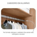 Ver imagem 4 de Guarda Roupa Solteiro Sevilha com Espelho e Gaveteiro Milão com Chave Cumaru 23 - Novo Horizonte
