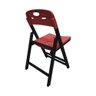 Conjunto De Mesa Dobravel 70X70 Com 4 Cadeiras Preto Polipropileno Vermelho - 5