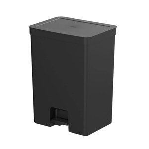 Lixeira com Pedal Trium 50 L Preto ou