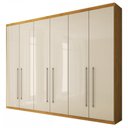 Ver imagem 3 de Guarda-Roupa Casal Luxe 2,70 Metros 6 Portas 6 Gavetas Cinamomo/Off White - Panorama Móveis