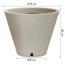 Ver imagem 5 de Vaso Petra Cone 30 com Prato (20l) Cor Cimento Nutriplan