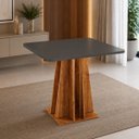 Ver imagem 2 de Mesa de Jantar 4 Lugares Quadrado Tampo de MDF Full Cobre/Cinza - Casa Giulia