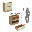 Ver imagem 2 de Balcão de Cozinha com Rodapé 1 Porta e 1 Gaveta sem Tampo 80cm Nanda Tecnomobili